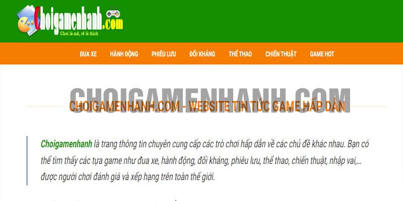 Giới thiệu choigamenhanh.com - Trang thông tin giải trí chơi game hàng đầu